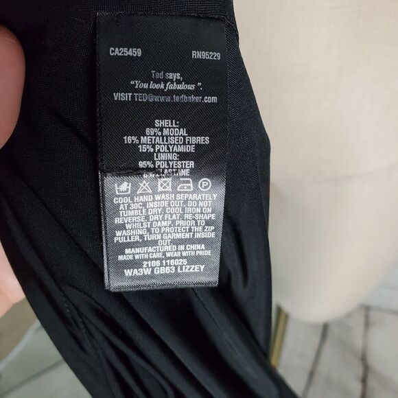 Ted Baker Front Twist Lizzey Dress Copper Metallic - Picture 7 of 8